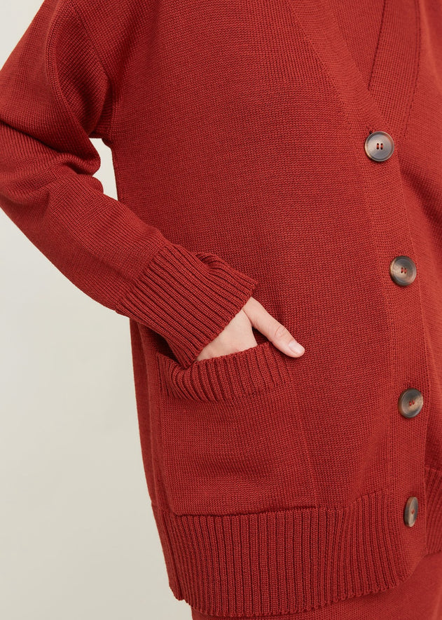 Button-Up Merino Wool Cardigan