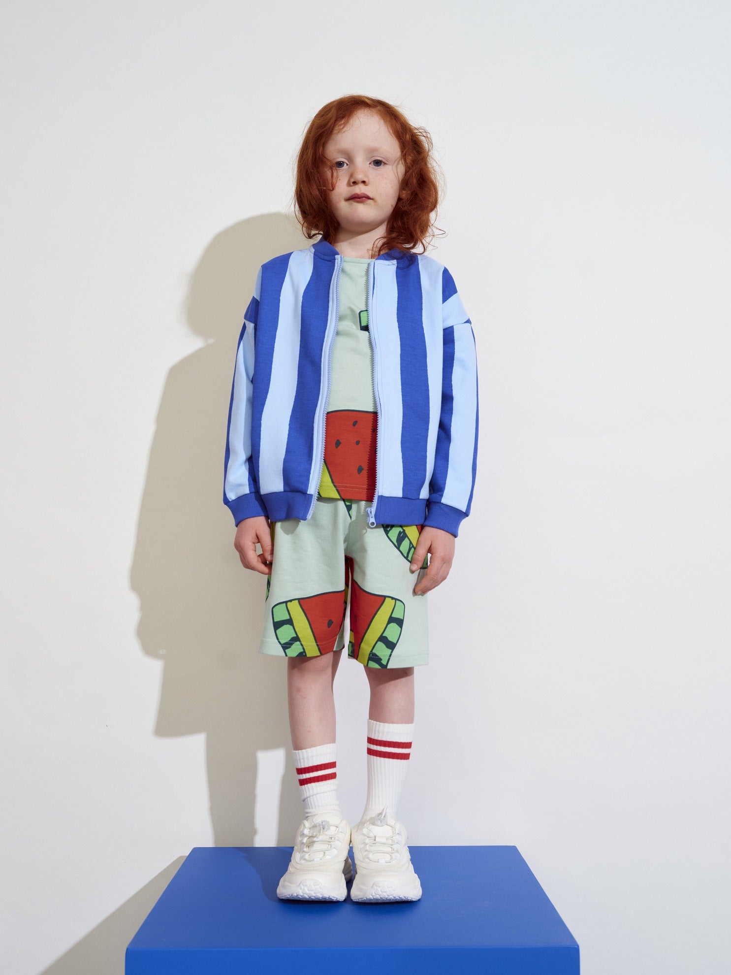 Kids' Ripple Bomber Croco Jacket Blue Striped