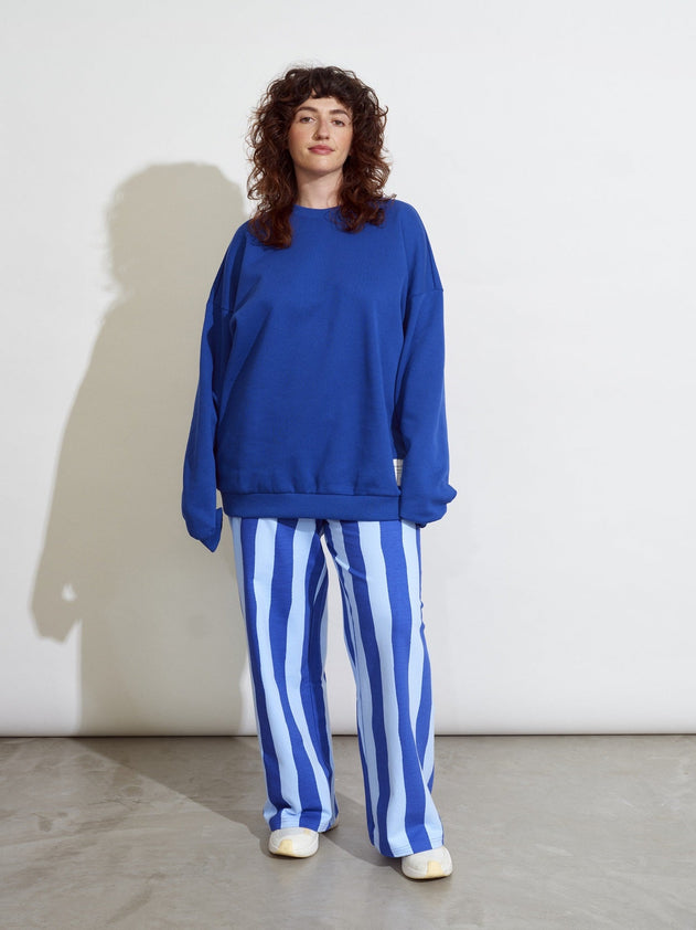 Ripple Sweatpants Blue Striped