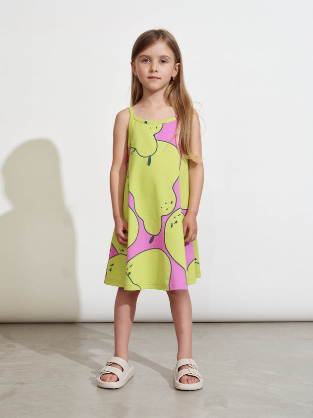 Kids' Sleeveless Pear Dress Pink