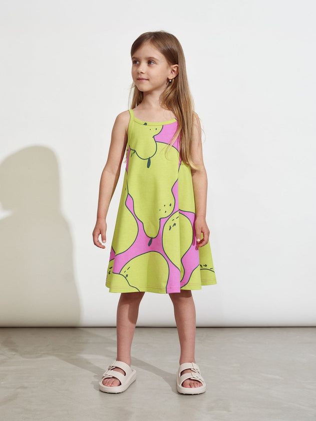 Kids' Sleeveless Pear Dress Pink