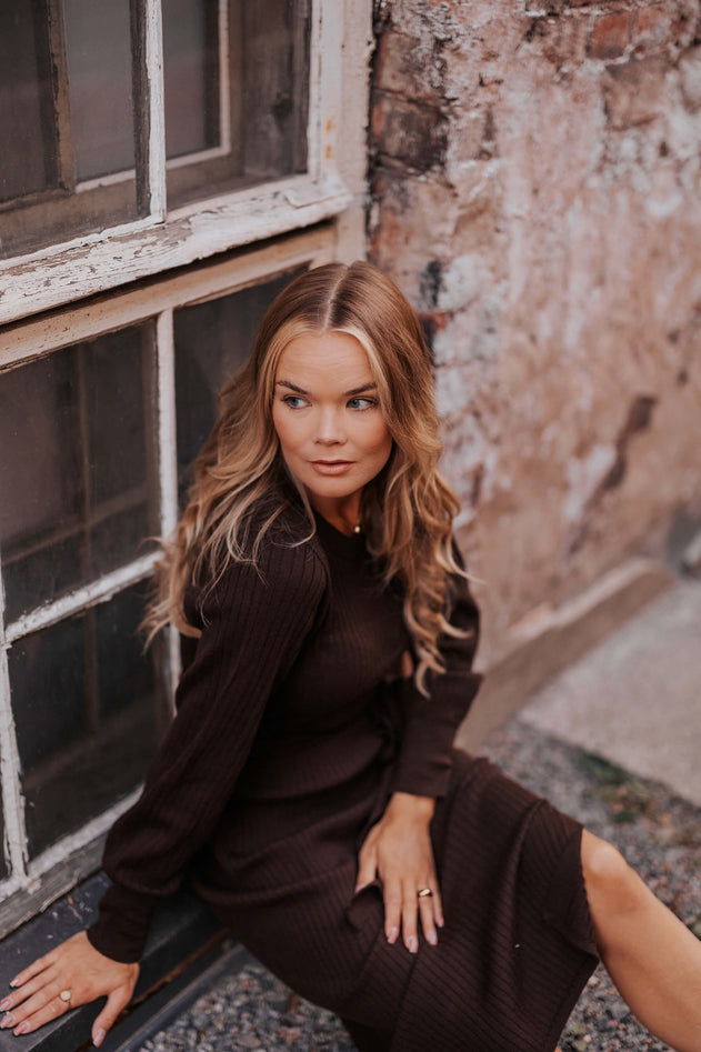 Leona Merino Dress Espresso