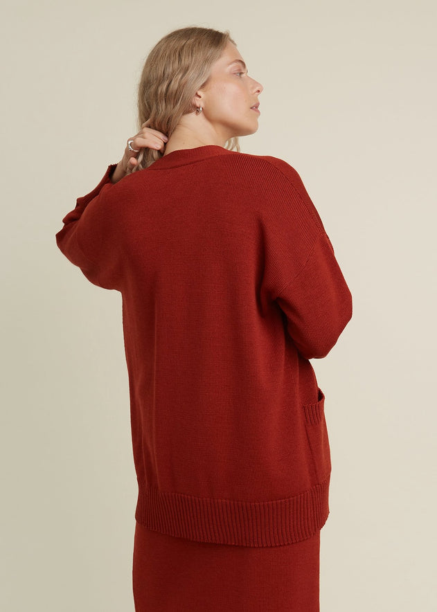 Button-Up Merino Wool Cardigan
