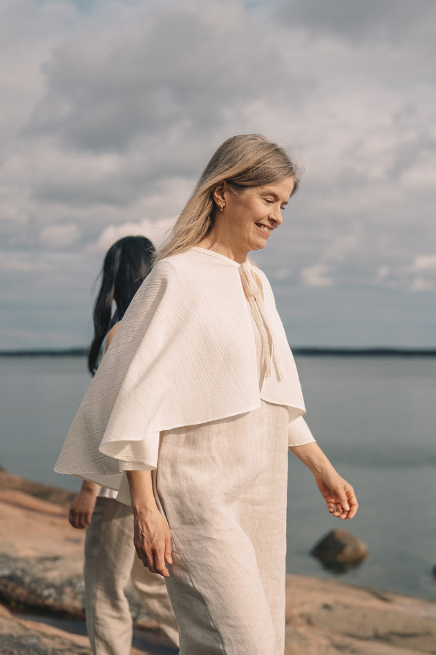 Maggholm Hemp-silk Shawl White