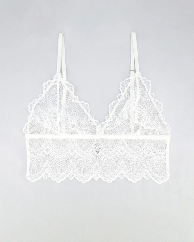 Lace Bralette Top Blanche White
