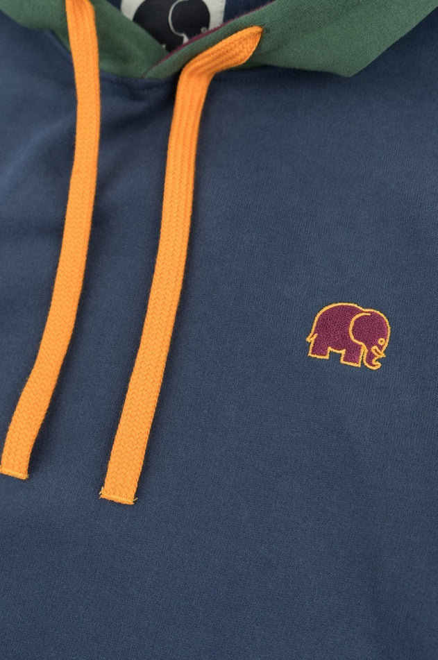 Color Block Hoodie Trendsplant Blue