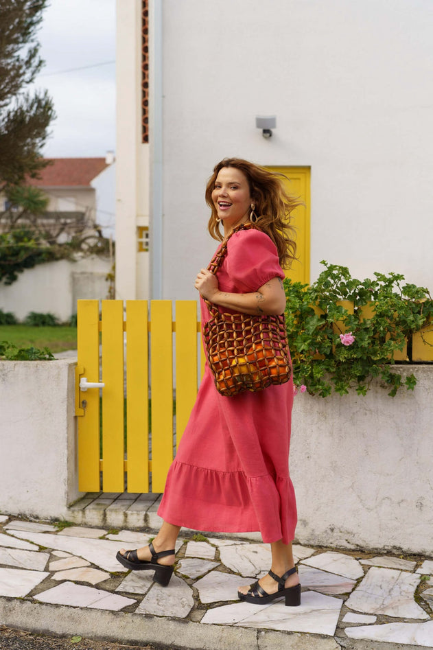 Astrid Dress Sunset Coral