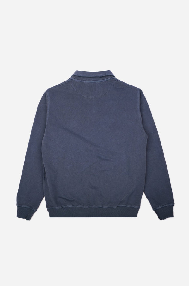 Men's Sauce Pigment Quarter Zip Sweater Faded Navy