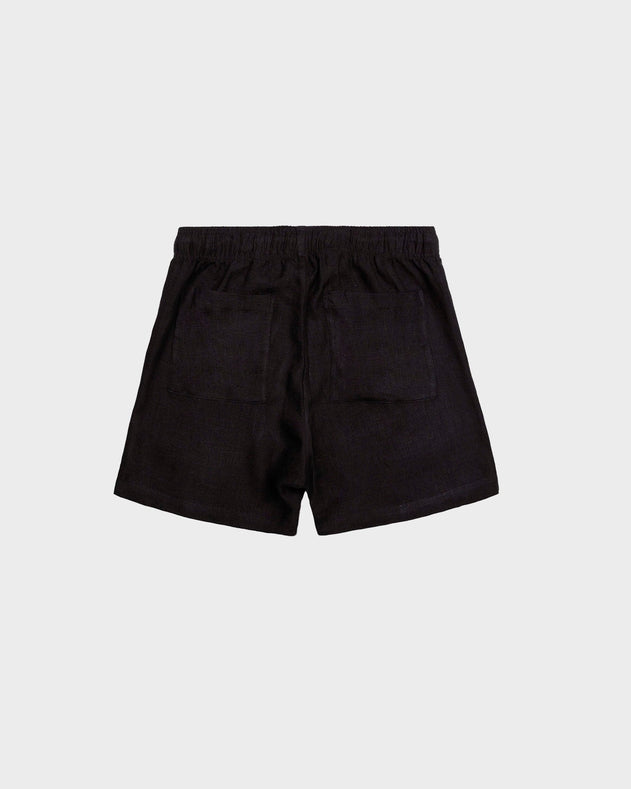 Men's Malibu Linen Shorts Black
