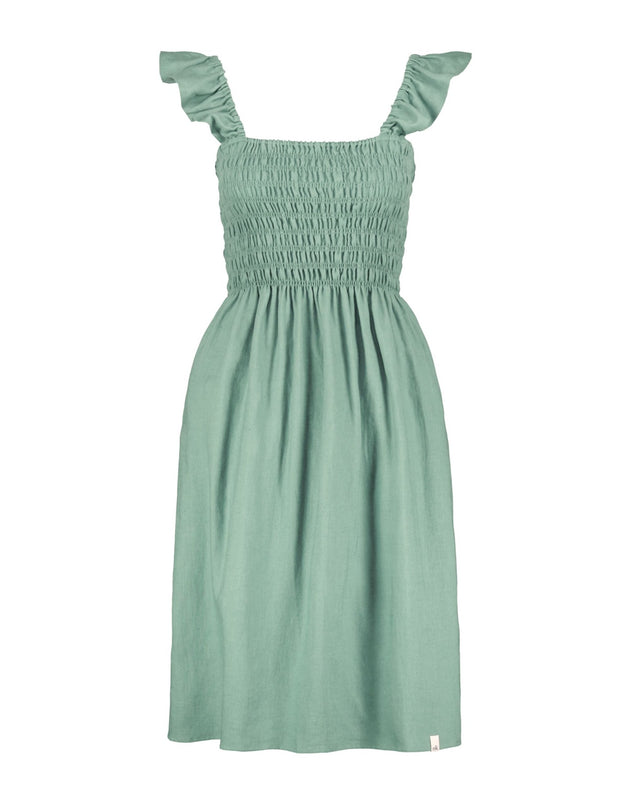 Ariela Linen Dress Desert Sage