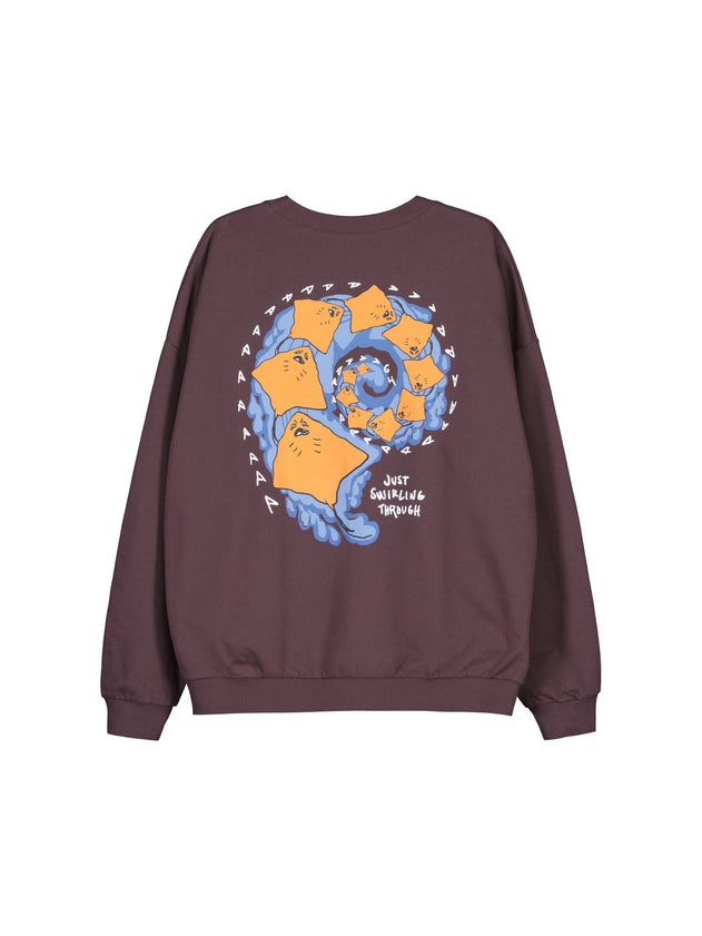 Swirling Sweatshirt Purple