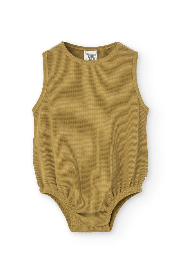Baby's Haoa Waffle Romper Mustard