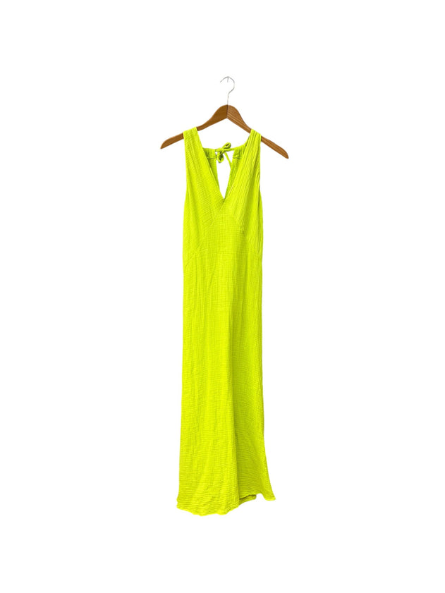 Coa Organic Cotton Muslin Dress Fluorescent Yellow