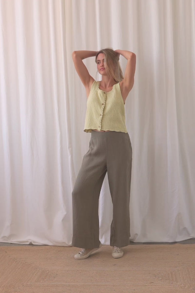 Froson Knit Top Yellow - IVALO.COM