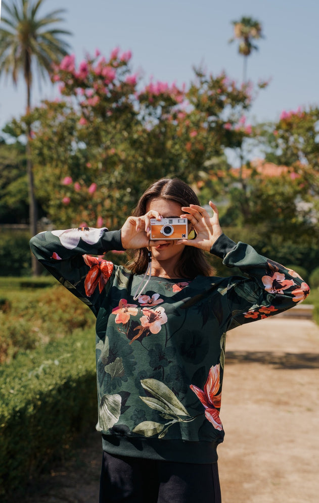 Casual Chic Print Shirt Olive Siesta