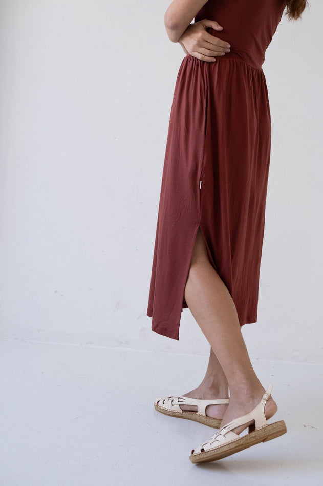 Hanna TENCEL™ Long Dress in Red