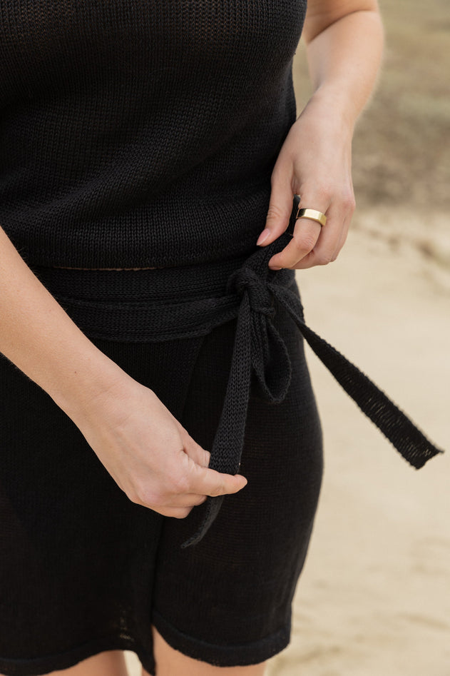 Mare Linen Co-ord Black