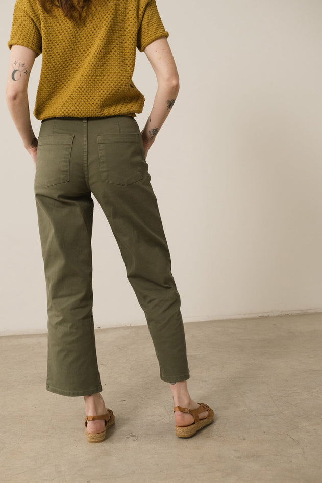 Hani Recycled Cotton Sailor Pants Green