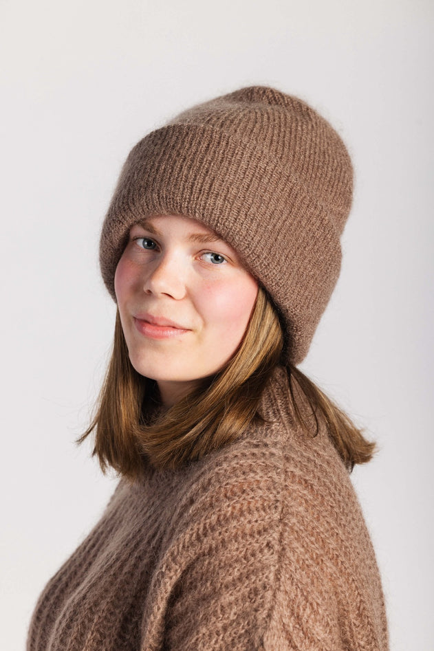 Pippa Mohair Beanie Smoky Taupe