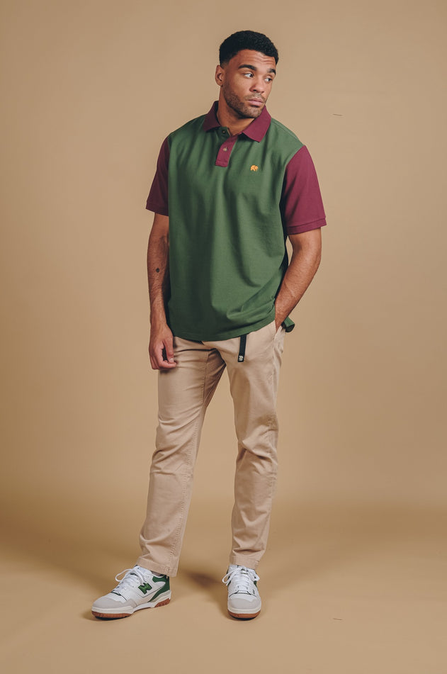 Color Block Polo Shirt Greener Pastures