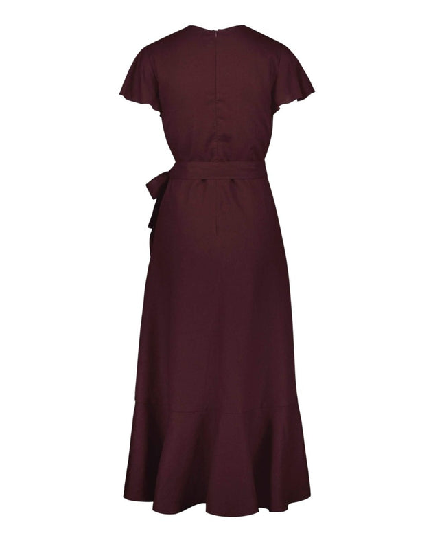 Annika Dress Merlot Red - IVALO.COM