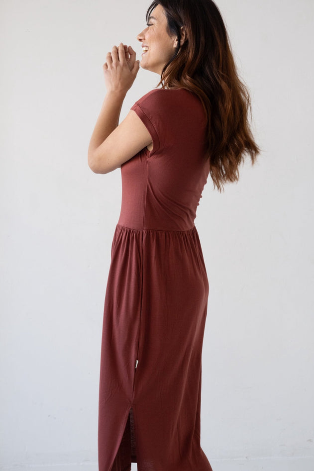 Hanna TENCEL™ Long Dress in Red