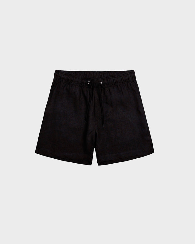 Men's Malibu Linen Shorts Black