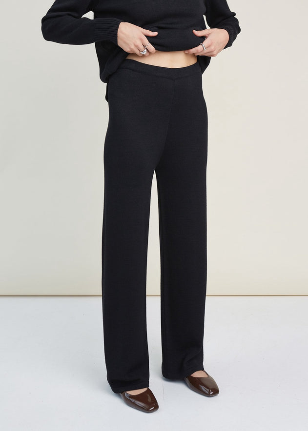 Knitted Merino Wool Pants & Sweater Set