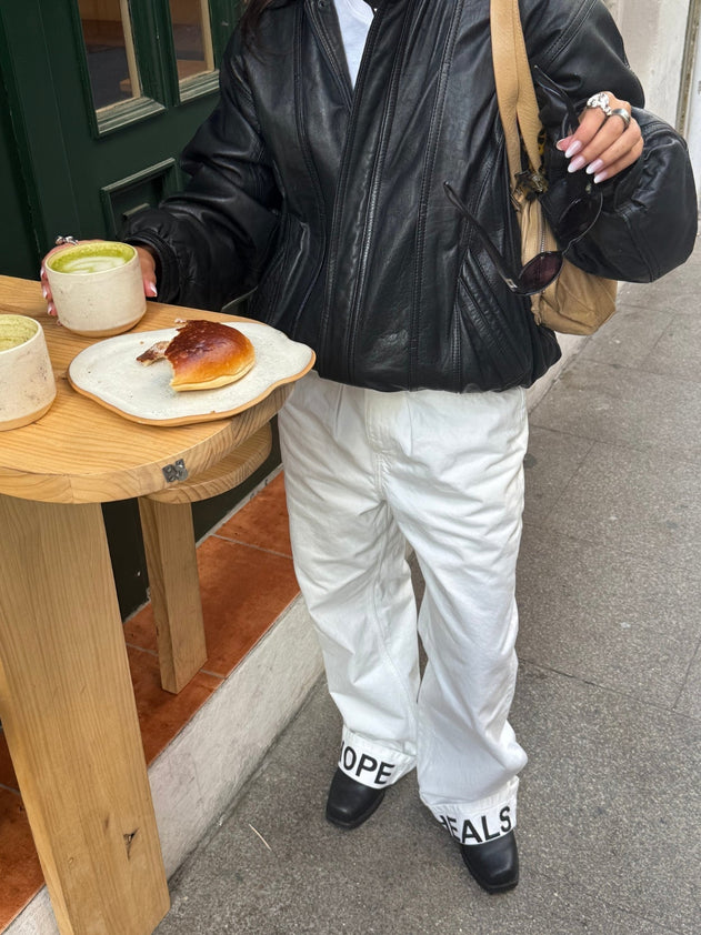 Hope Heals Pleated Trousers White