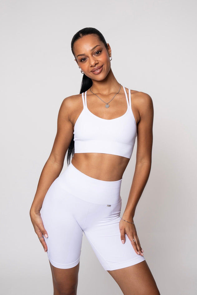 Earth Sports Bra White