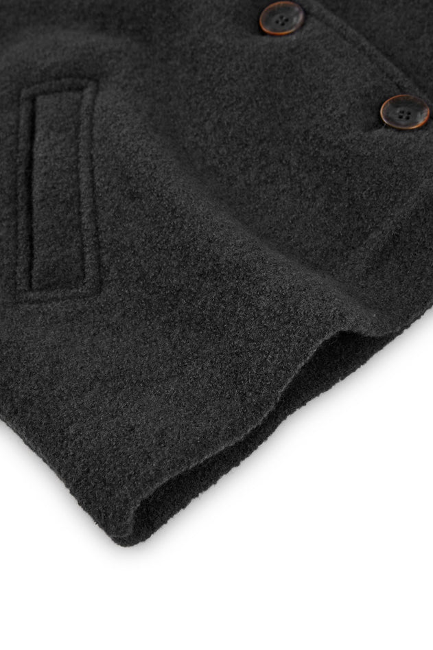 Merino Wool Short Coat in Grey