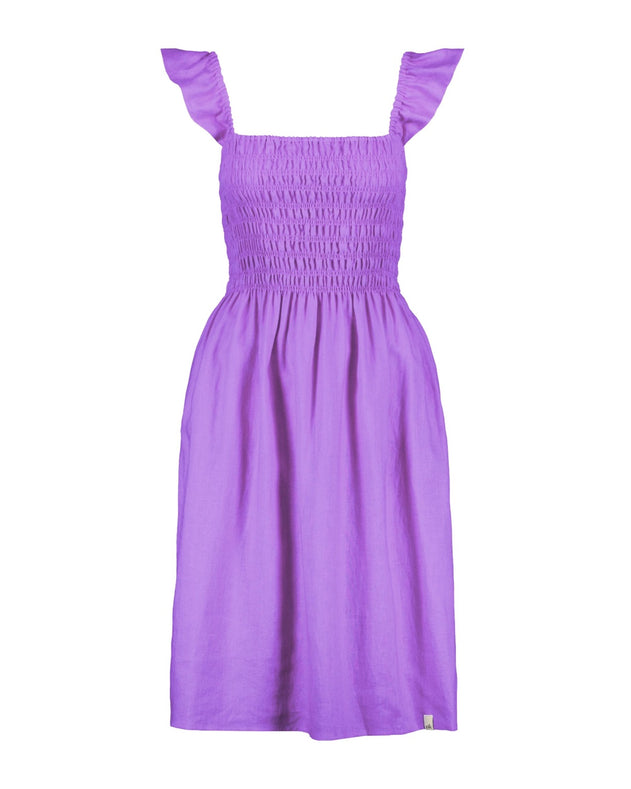 Ariela Linen Dress Iris