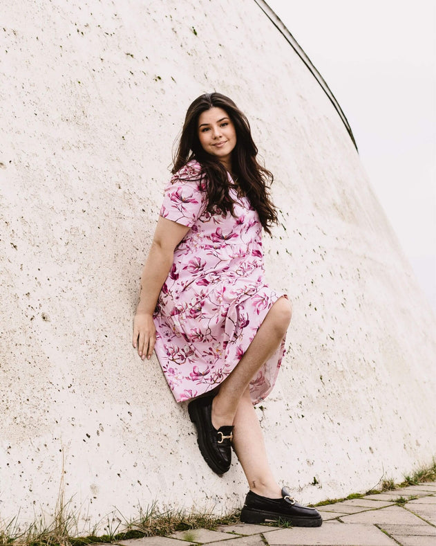 Layered Dress Ballet of Blossoms Pink
