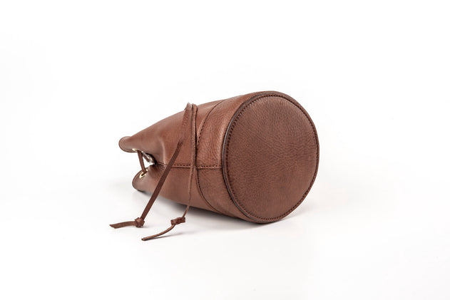 Leather Bucket Bag Chelsea Collection Tobacco