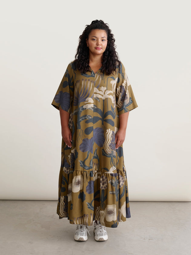 Sea Flowers Maxi Dress