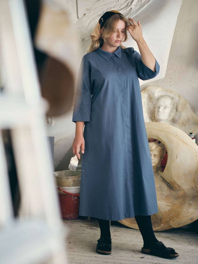 Ellie Twill Dress Vintage Indigo Blue