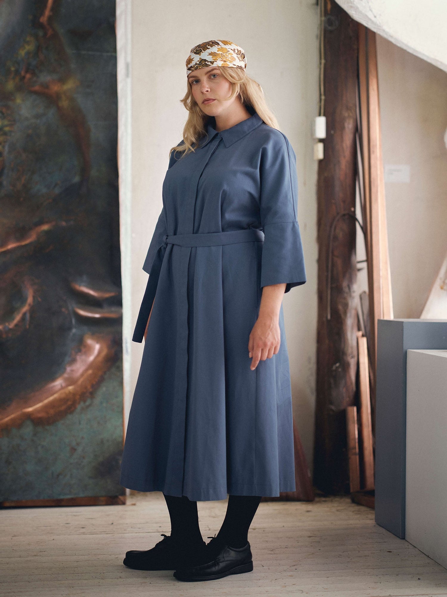 Ellie Twill Belt Vintage Indigo Blue