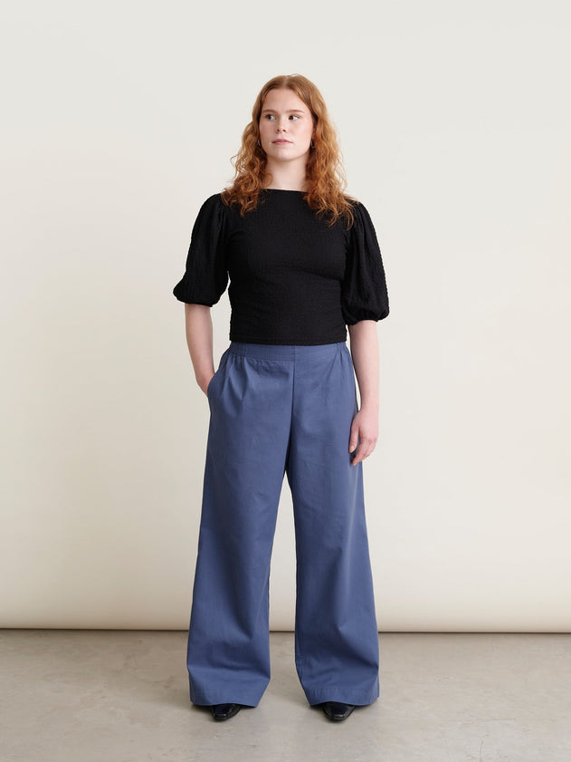 Ellie Twill Pants Vintage Indigo Blue