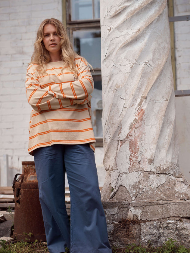 Ellie Twill Pants Vintage Indigo Blue