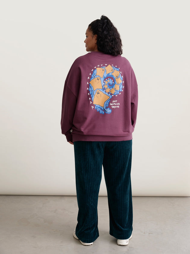 Swirling Sweatshirt Purple