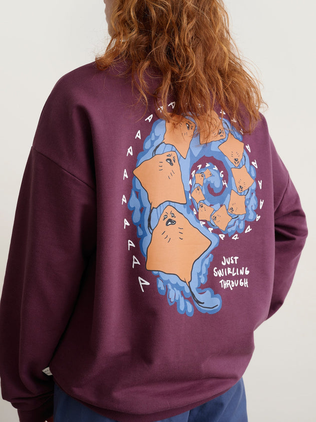 Swirling Sweatshirt Purple