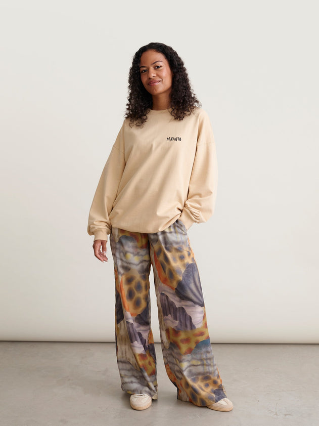 Messing Around Sweatshirt Beige