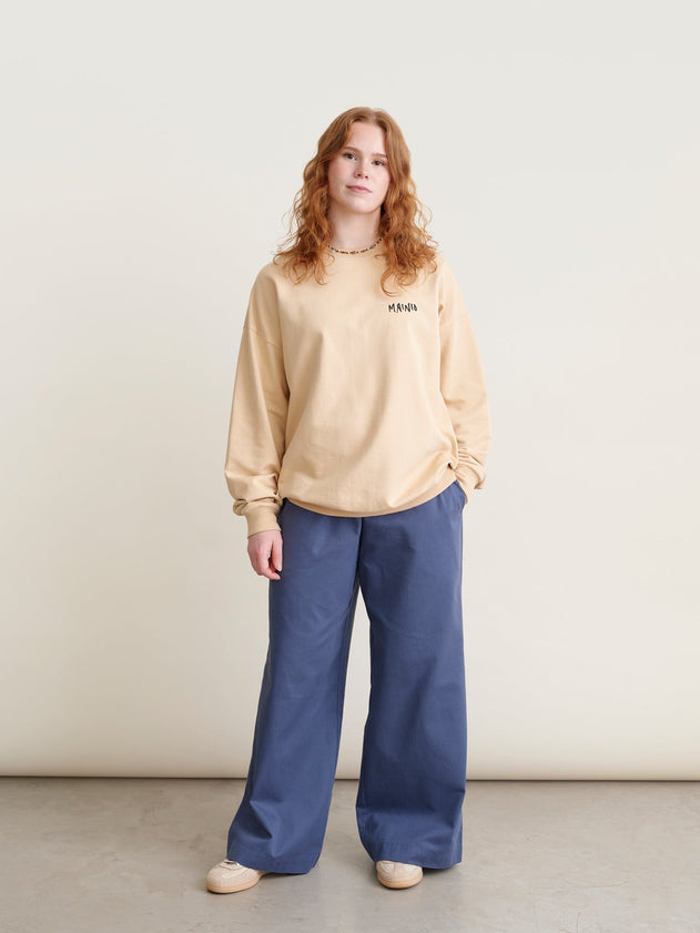 Messing Around Sweatshirt Beige