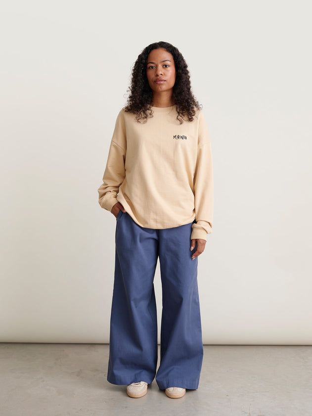 Messing Around Sweatshirt Beige