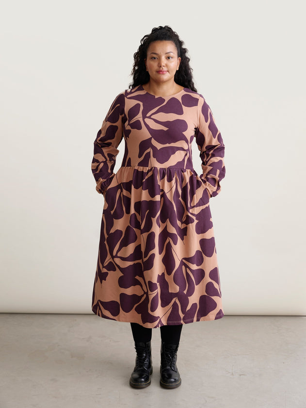 Leaf Dress Purple