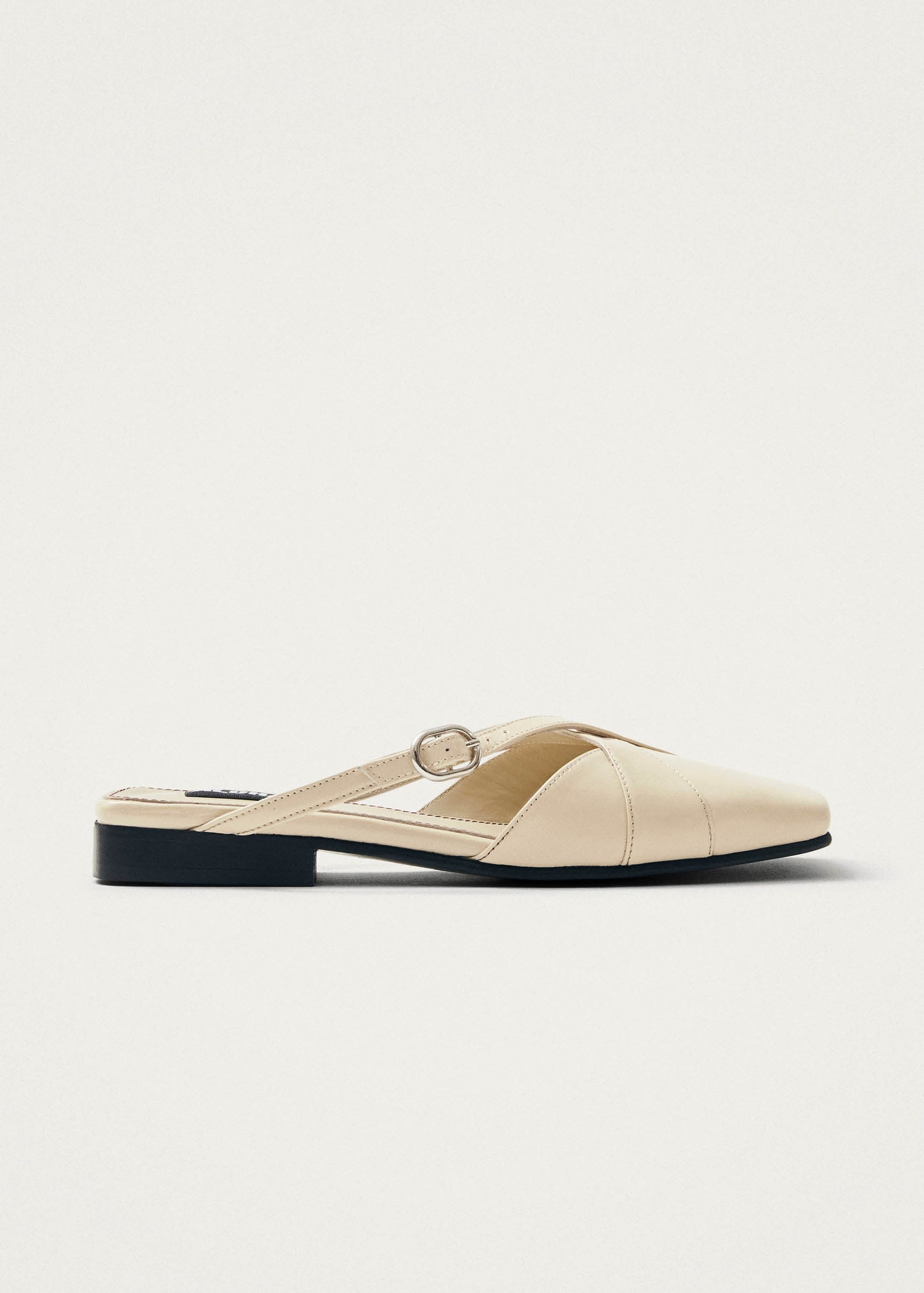 Adria Onix Cream Leather Mules