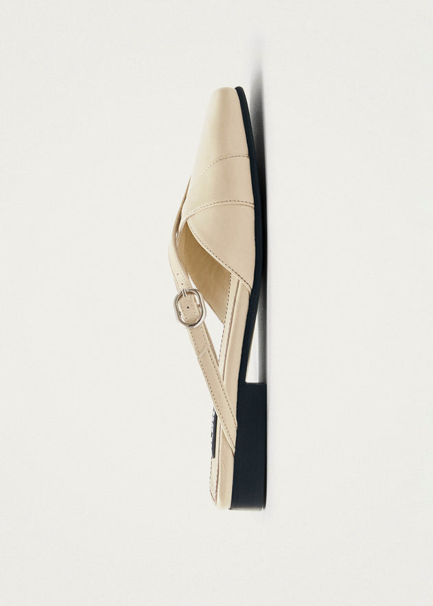 Adria Onix Cream Leather Mules
