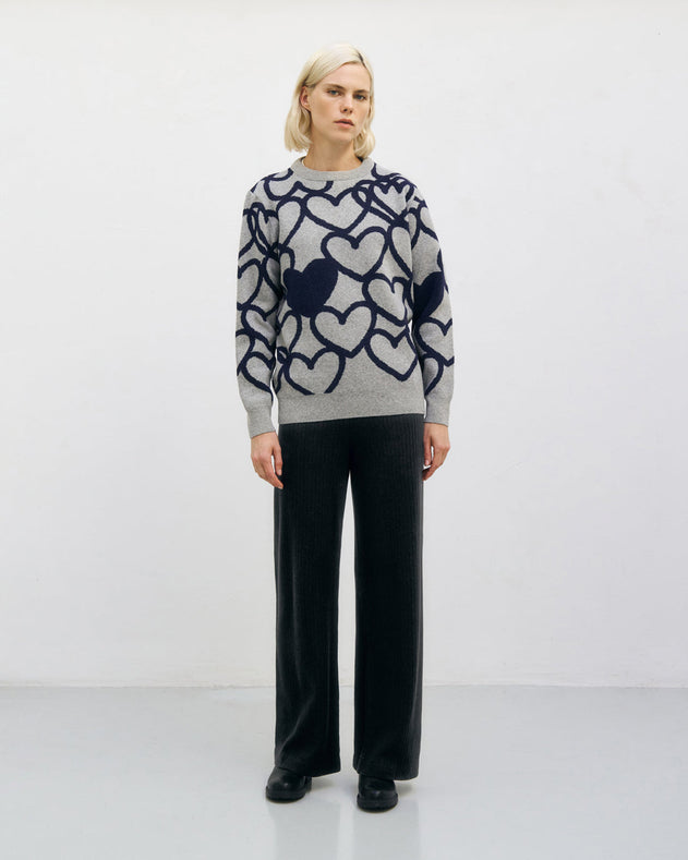 Affection Knit Sweatshirt Warm Anthracite