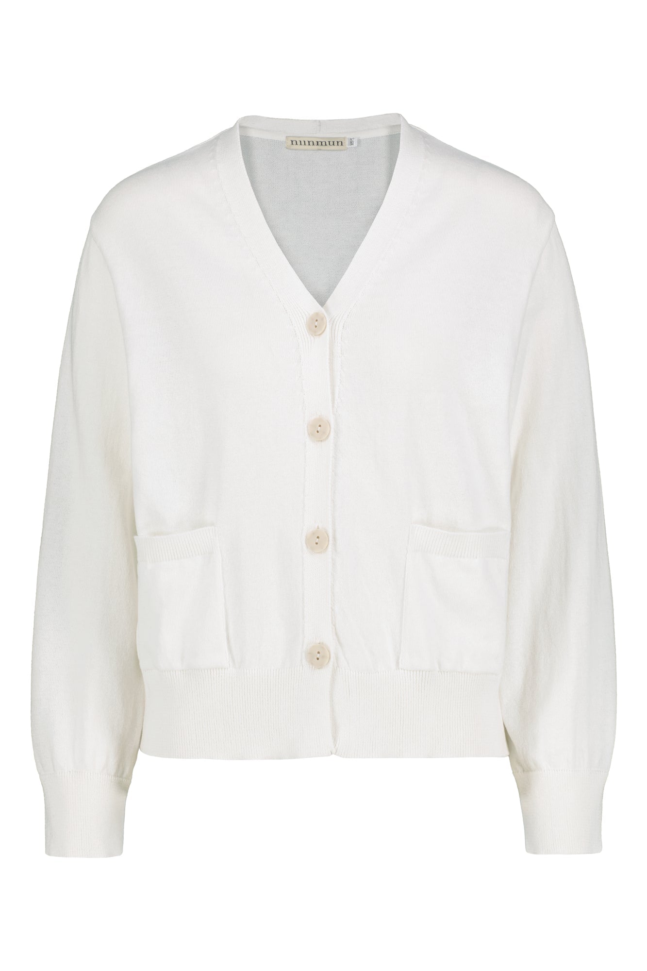 Airisto Knitted Cotton Cardigan Swan White