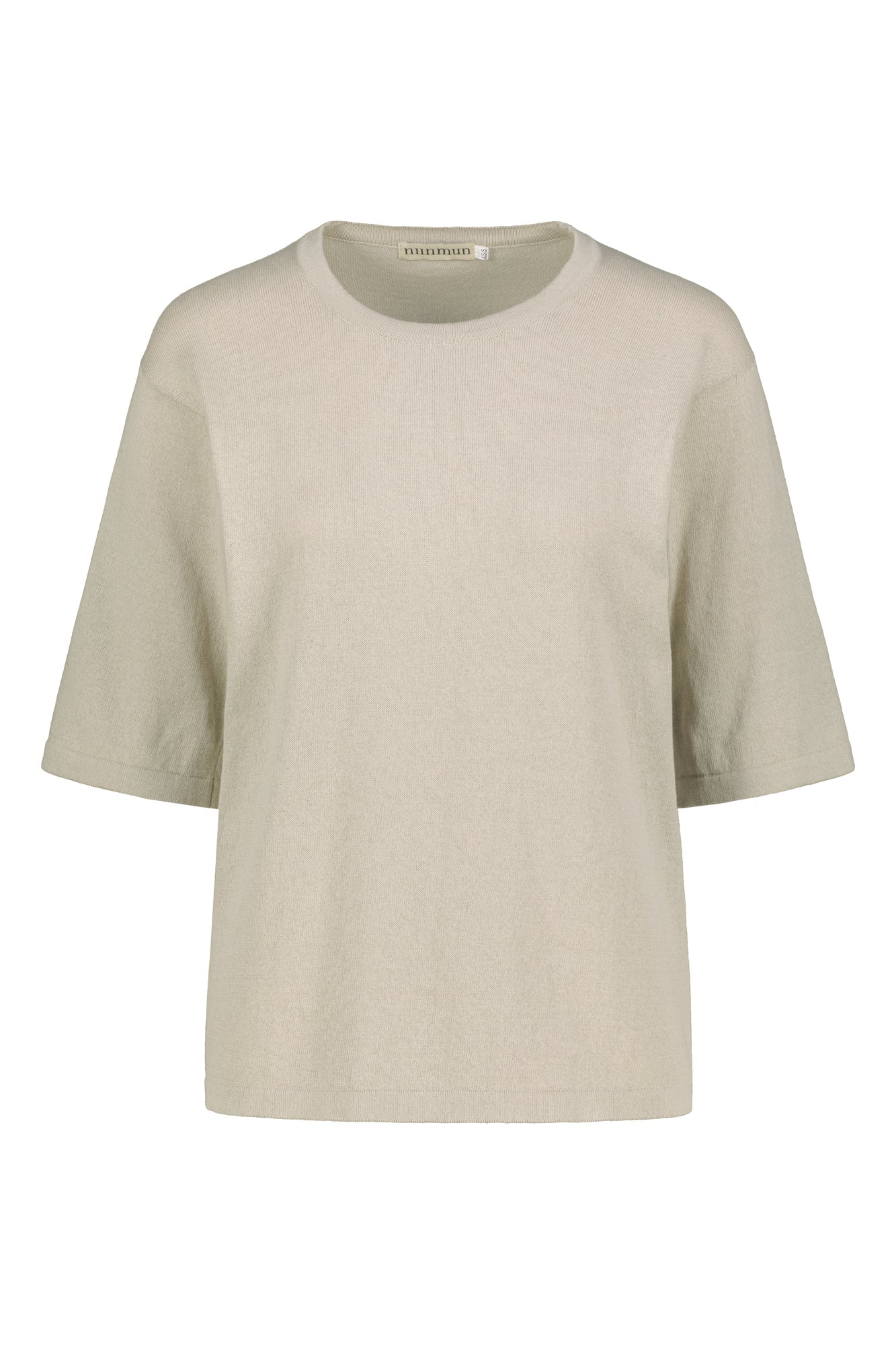 Airisto Knitted Cotton T-Shirt Driftwood